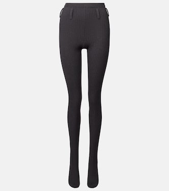 Ribbed-knit cotton-blend tights | Prada