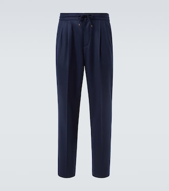 Pantalones rectos de lana virgen | Brunello Cucinelli
