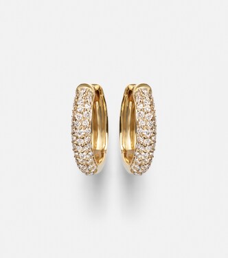 Ohrringe Essential aus 14kt Gelbgold (585/1000) mit Diamanten | Stone and Strand