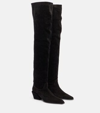 Bettina over-the-knee suede boots | Paris Texas