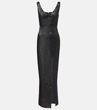 Robe longue en crêpe à ornements | Roland Mouret