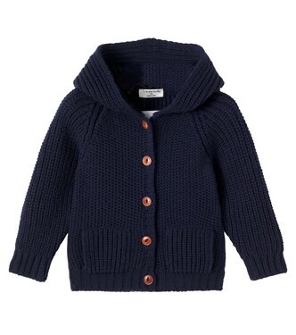 Baby Morten wool-blend hooded cardigan | 1 + in the Family