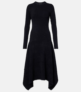 Didi striped knitted asymmetric midi dress | Proenza Schouler