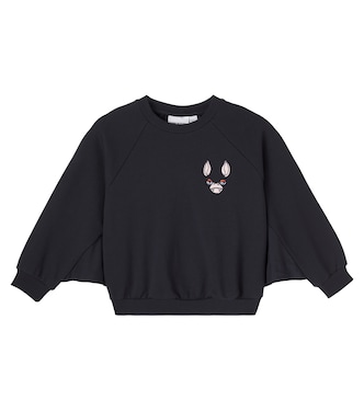 Besticktes Sweatshirt aus Baumwoll-Jersey  | Mini Rodini