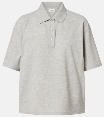 Cassandre cotton-blend piqué polo shirt | Saint Laurent