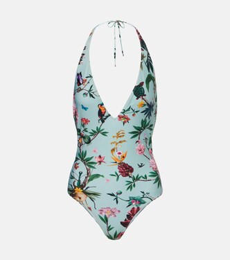 Printed halterneck swimsuit | La DoubleJ