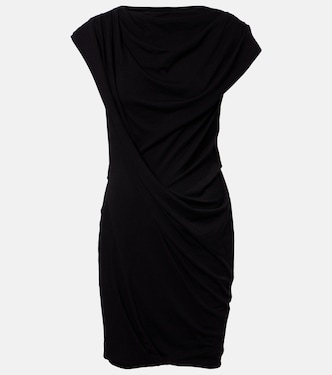 Draped cotton-blend jersey minidress | Entire Studios