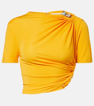 Camiseta Bezel Quartz de jersey fruncida | Christopher Esber