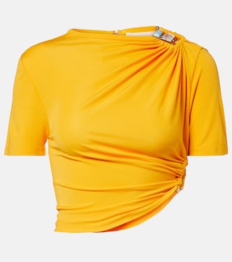 Bezel Quartz gathered jersey T-shirt | Christopher Esber