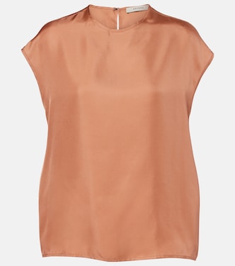 Dasha silk twill top | Asceno