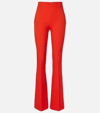 Pantaloni flared Alexa in crêpe | Safiyaa