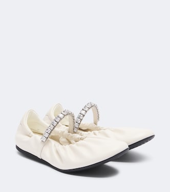 Bailarinas Mary Jane Jade de piel adornadas | Jimmy Choo