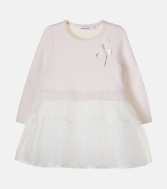 Vestido de punto de tul | Self-Portrait Kids
