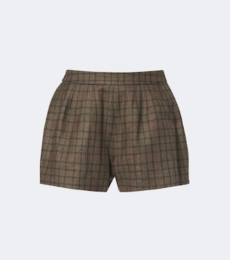 Tinker checked wool and cashmere shorts | Blazé Milano