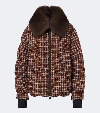 Daunenjacke Sandane aus Tweed mit Shearling | Moncler Grenoble