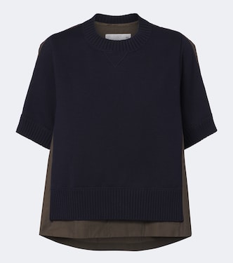 Top en coton et cachemire mélangés | Sacai