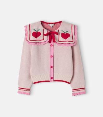 Pomme bow-detail cardigan | Bebe Organic