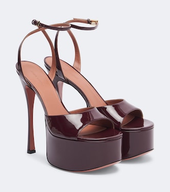 Aya patent leather platform sandals | Amina Muaddi
