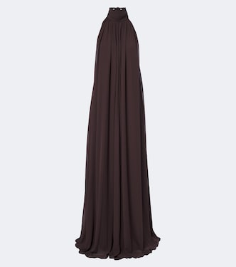 Adela halterneck chiffon maxi dress | De La Vali