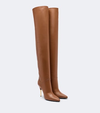 Deboot leather over-the-knee boots | Valentino Garavani