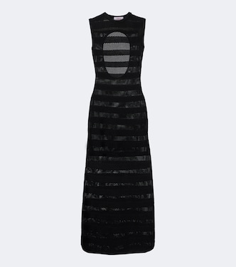 Reguliere striped cotton-blend midi dress | Eres