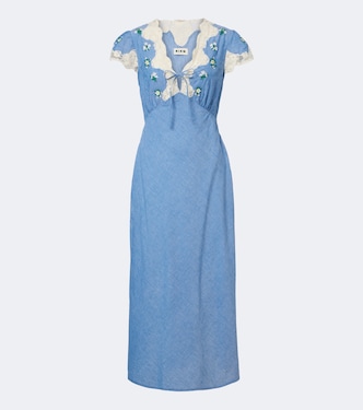 Besticktes Midikleid Amari aus Baumwolle | Rixo