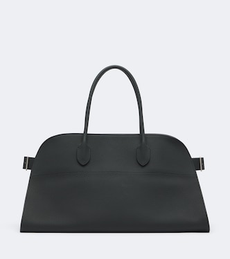 Margaux E/W Large leather top-handle bag | The Row
