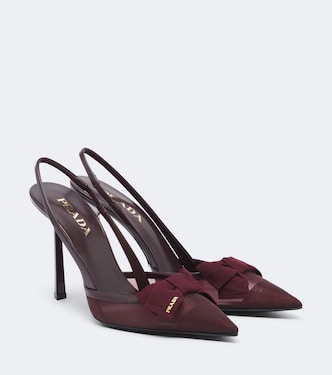 Slingback-Pumps aus Mesh | Prada