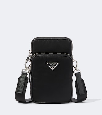 Re-Nylon and Saffiano leather phone pouch | Prada