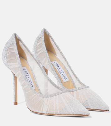 Love 100 glitter-tulle pumps | Jimmy Choo