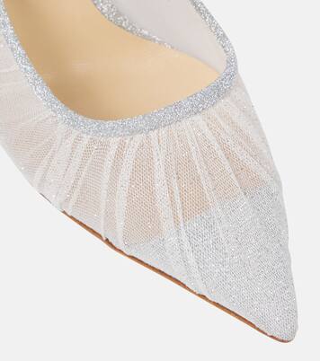 Love 100 glitter-tulle pumps | Jimmy Choo