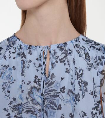 Robe Austin imprimée en soie | Erdem