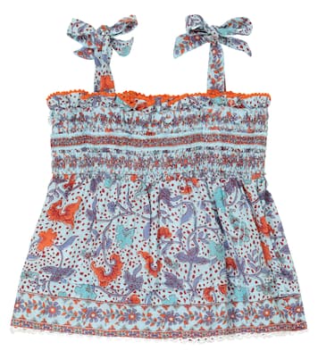 Cindy floral smocked top | Poupette St Barth Kids