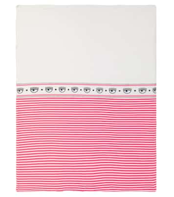 x Chiara Ferragni Baby Maxi Logomania cotton blanket | Monnalisa