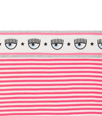 x Chiara Ferragni Baby Maxi Logomania cotton blanket | Monnalisa