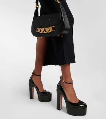 Tan-Go 155 leather platform pumps | Valentino Garavani