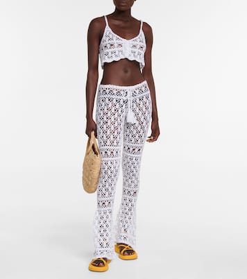 Cropped-Top Bianca aus Häkelstrick | Anna Kosturova