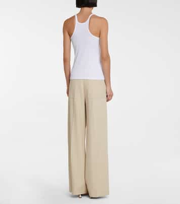 Cotton-blend racerback tank top | Toteme