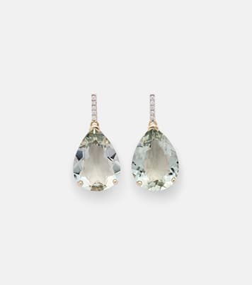 Boucles d’oreilles en or 14 ct, diamants et améthystes | Mateo