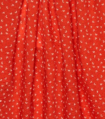 Agave polka dot cotton minidress | Caramel