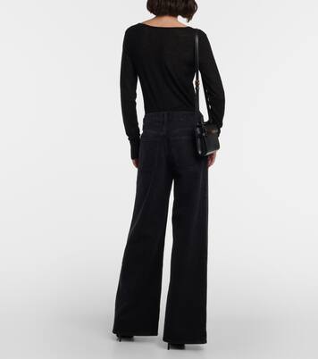 Low-Rise Wide-Leg Jeans Clara  | Agolde