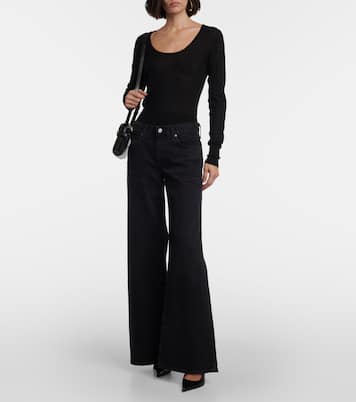 Low-Rise Wide-Leg Jeans Clara  | Agolde