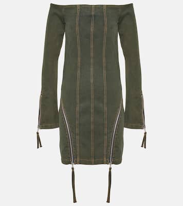 Miniabito di jeans con scollo bardot | Blumarine