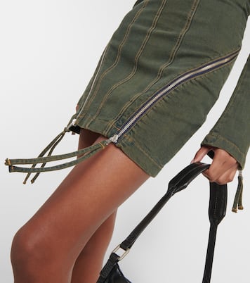 Miniabito di jeans con scollo bardot | Blumarine