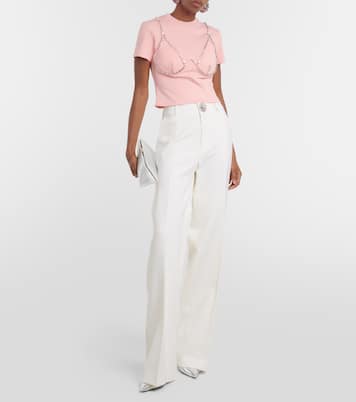 Embellished jersey T-shirt | Area