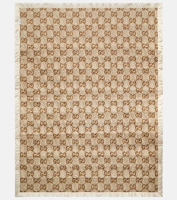 GG quilted cotton-blend blanket | Gucci