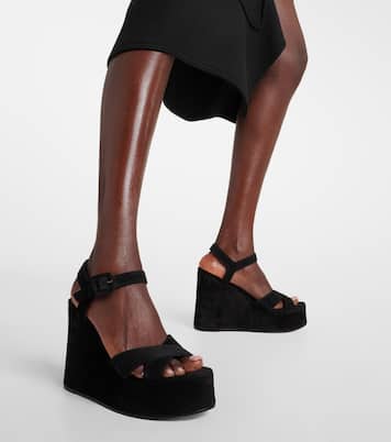 Supramariza 130 velvet wedge sandals | Christian Louboutin