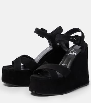 Supramariza 130 velvet wedge sandals | Christian Louboutin