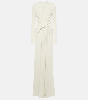 Gathered cutout jersey gown  | Elie Saab