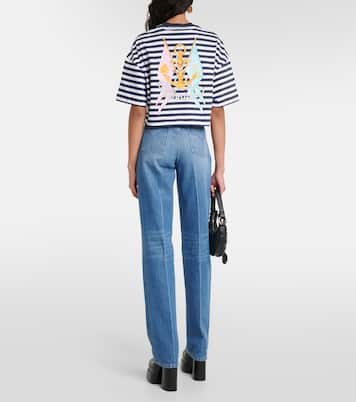 Cropped-Top L’Ancora aus Baumwolle | Versace